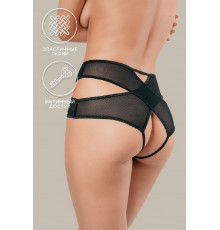 Эротические трусики waname с высокой посадкой черные l/xl