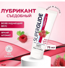 Съедобный лубрикант superglide малиновый 75 мл