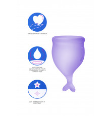 Набор менструальных чаш satisfyer feel secure menstrual cup фиолетовый 2 шт