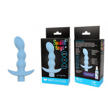 Вибромассажер анальный sweet toys голубой 14,5 см
