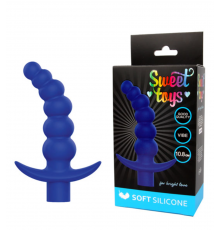 Вибромассажер анальный sweet toys синий 17 см